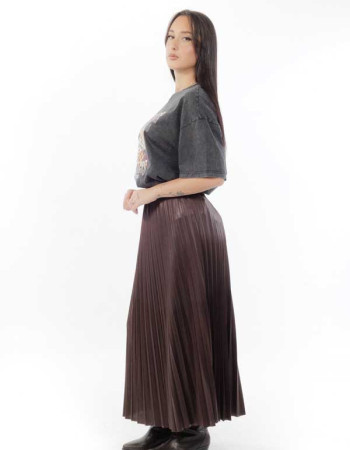 Φούστα μαξι καφέ