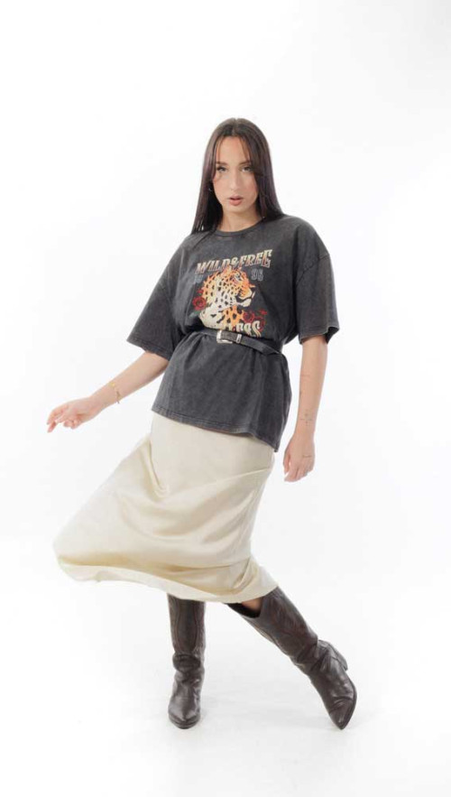 Φούστα μαξι μπεζ