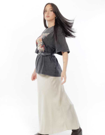 Φούστα μαξι μπεζ