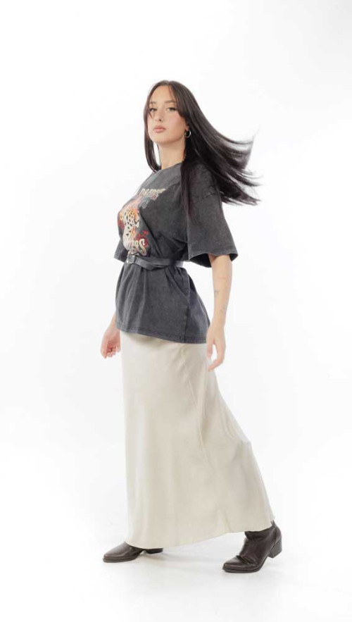 Φούστα μαξι μπεζ