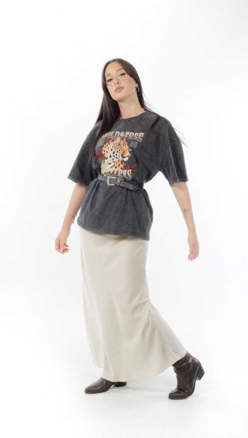 Φούστα μαξι μπεζ