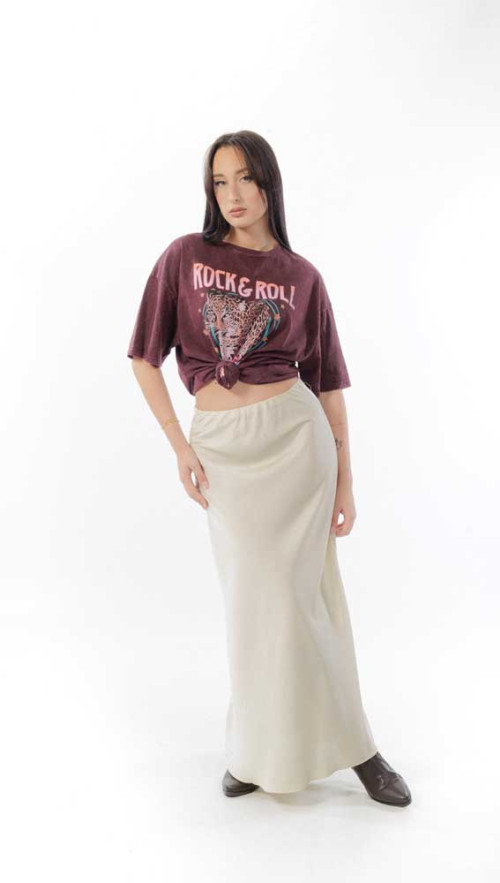 Φούστα μαξι μπεζ