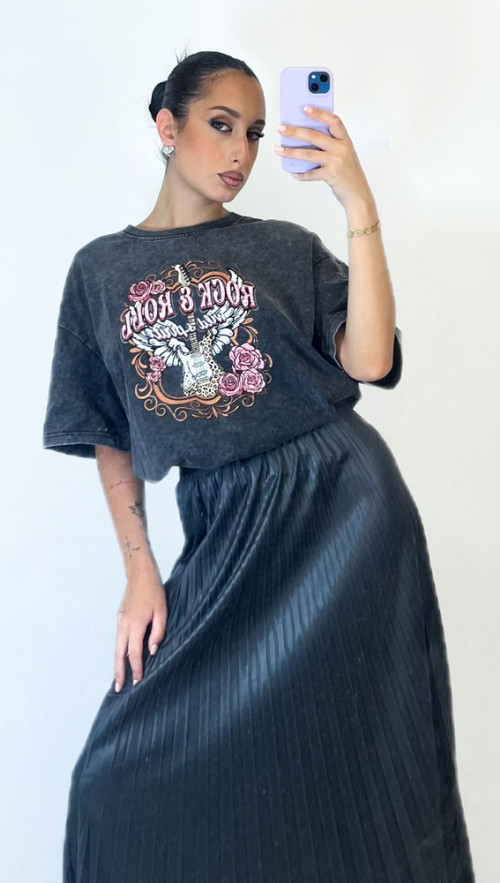 Φούστα μαξι γκρι