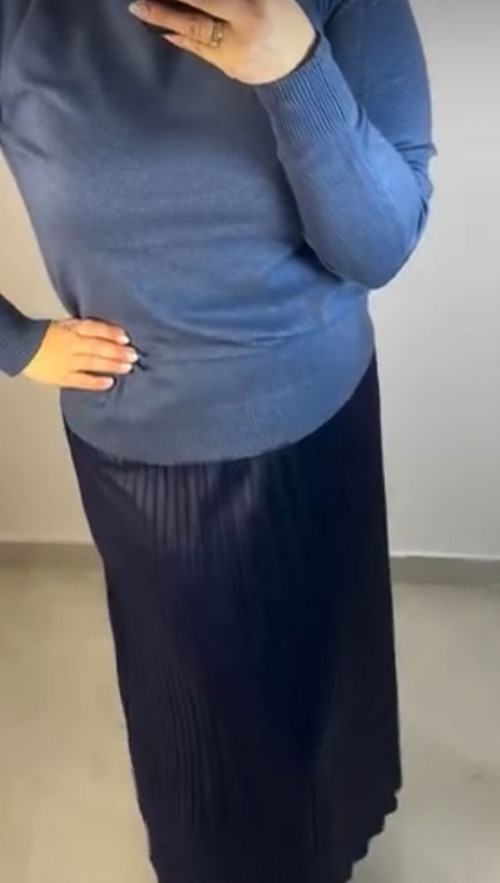 Φούστα μαξι μπλε