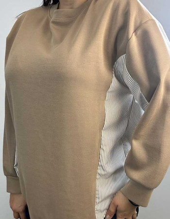 Φούτερ μπλούζα Εκρού