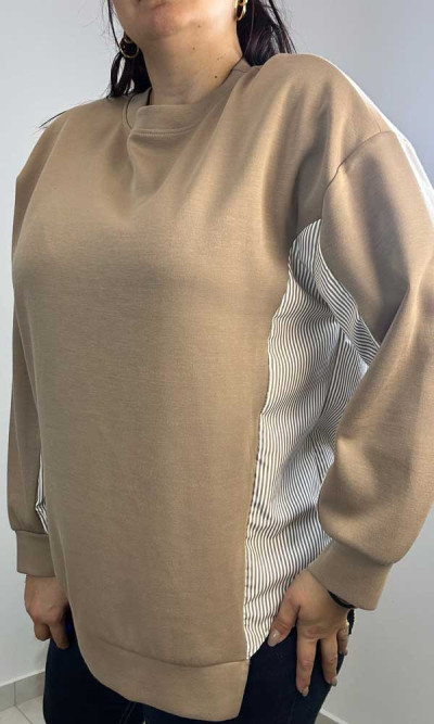 Φούτερ μπλούζα Εκρού