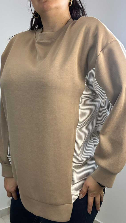 Φούτερ μπλούζα Εκρού