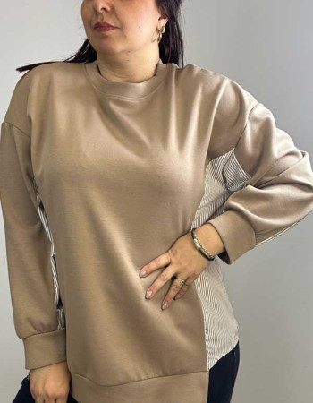 Φούτερ μπλούζα Εκρού