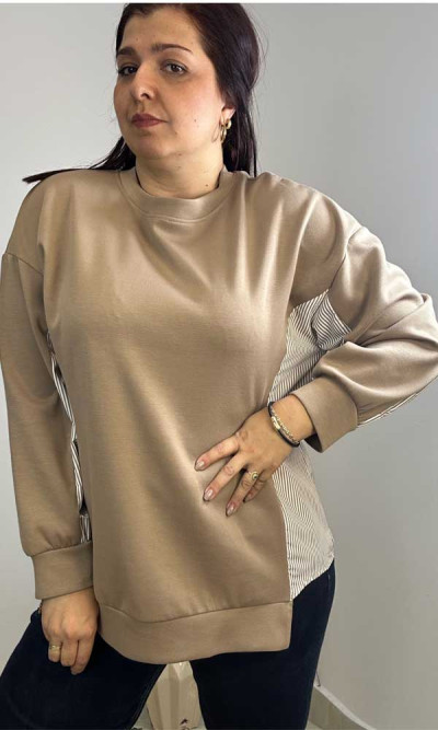 Φούτερ μπλούζα Εκρού