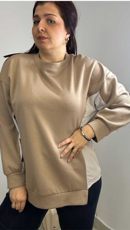 Φούτερ μπλούζα Εκρού