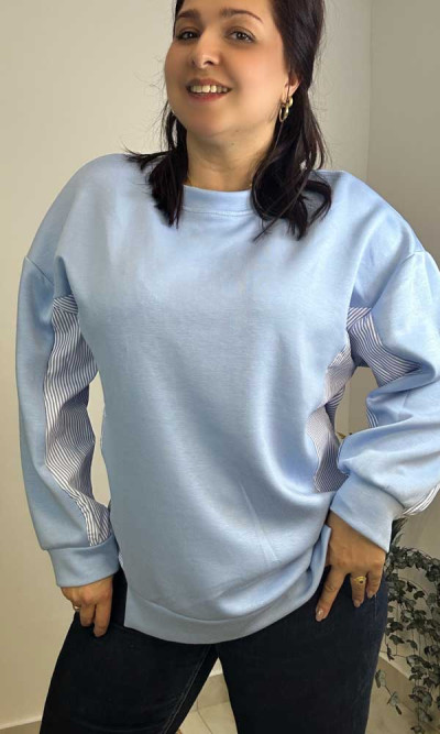 Φούτερ μπλούζα Γαλάζιο 