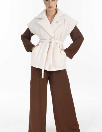 Jacket γιλέκο εκρού