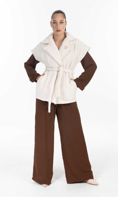 Jacket γιλέκο εκρού