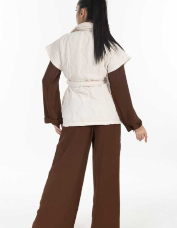 Jacket γιλέκο εκρού