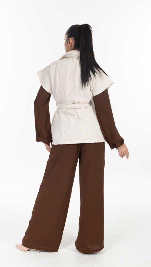 Jacket γιλέκο εκρού