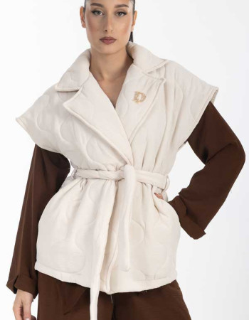 Jacket γιλέκο εκρού