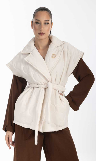 Jacket γιλέκο εκρού