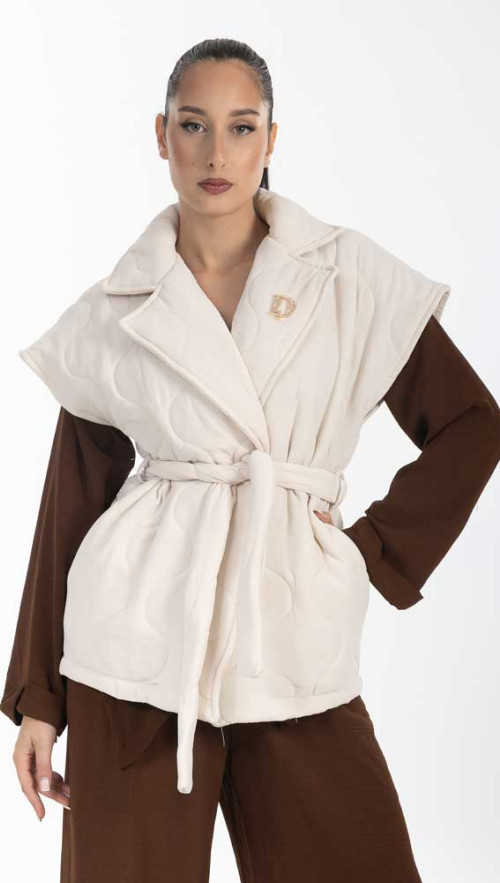 Jacket γιλέκο εκρού
