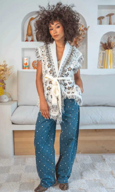 Γιλέκο Πλεκτό με ιδιαίτερο boho