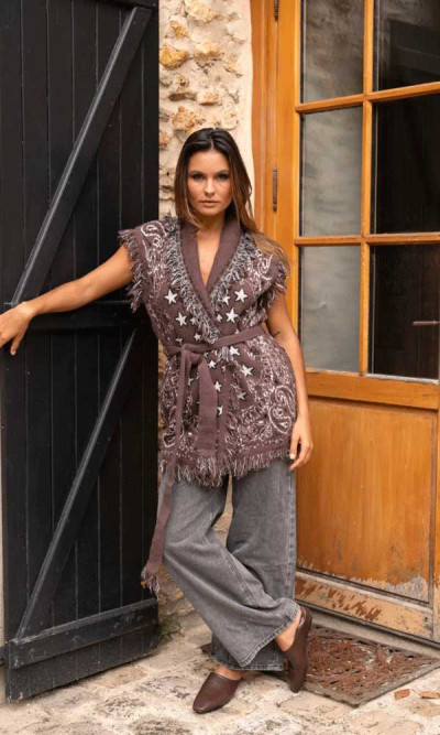 Γιλέκο Πλεκτό με ιδιαίτερο boho