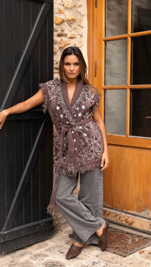 Γιλέκο Πλεκτό με ιδιαίτερο boho