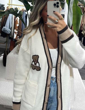 Ζακέτα πλεκτή ΕΚΡΟΥ