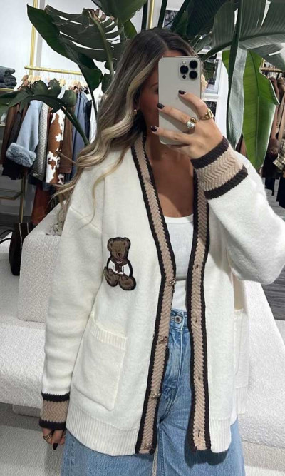 Ζακέτα πλεκτή ΕΚΡΟΥ