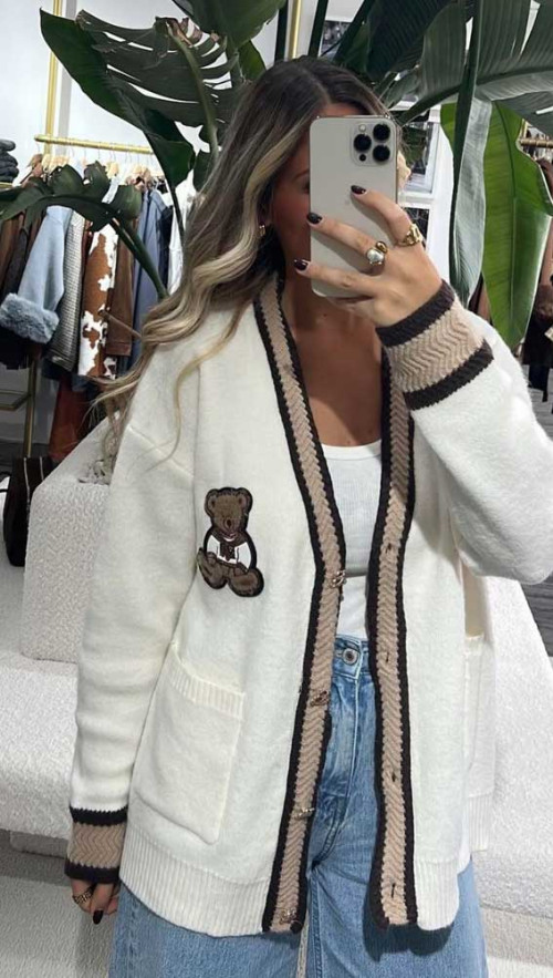 Ζακέτα πλεκτή ΕΚΡΟΥ