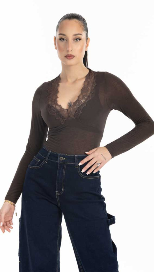 Κορμάκι Lumina σε καφέ 