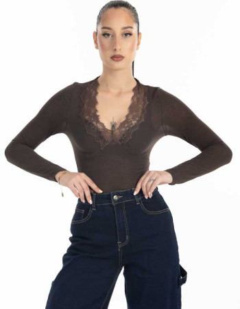 Κορμάκι Lumina σε καφέ 