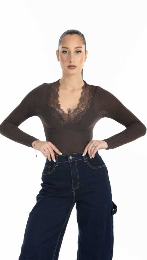 Κορμάκι Lumina σε καφέ 