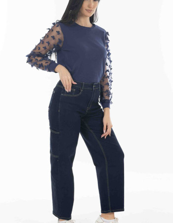 Μπλούζα πλεκτή Μπλε