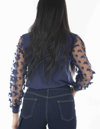 Μπλούζα πλεκτή Μπλε