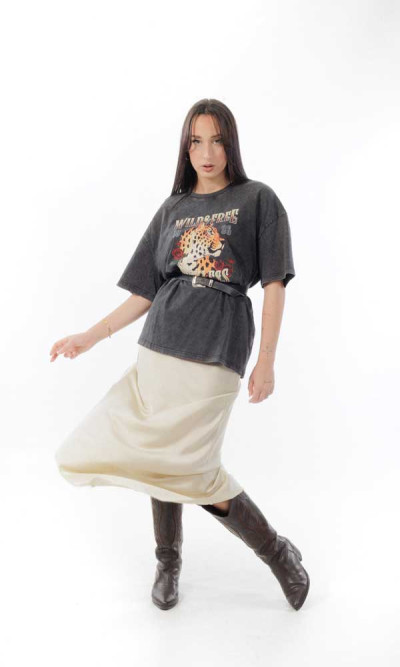 Μπλούζα γκρι με σχέδιο