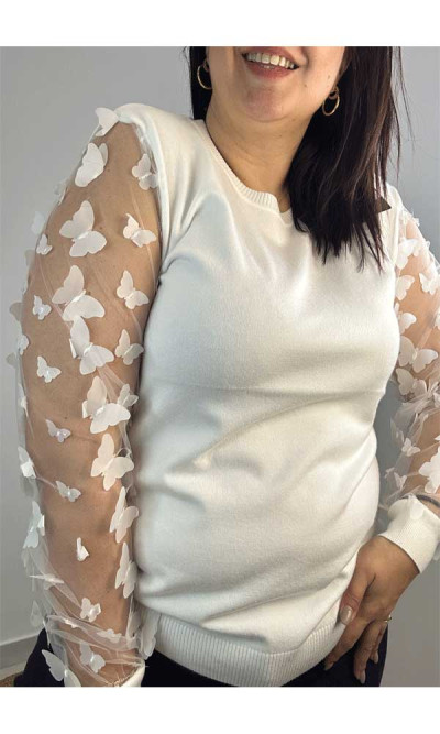 Μπλούζα πλεκτή Άσπρη