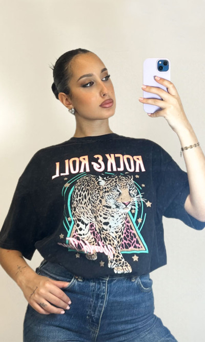 Μπλούζα μαύρη με σχέδιο