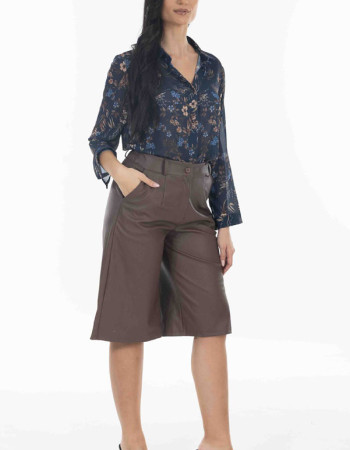 Πουκάμισο oversize floral σε μπλε απόχρωση