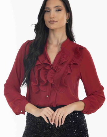 Πουκαμισο κοκκινο με φραμπαλα