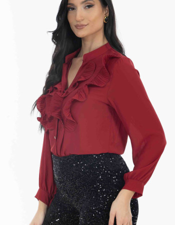 Πουκαμισο κοκκινο με φραμπαλα