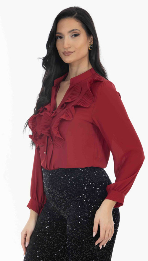 Πουκαμισο κοκκινο με φραμπαλα