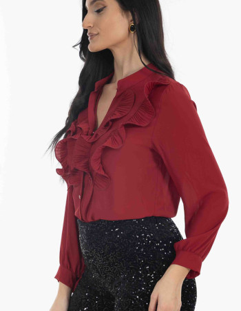 Πουκαμισο κοκκινο με φραμπαλα