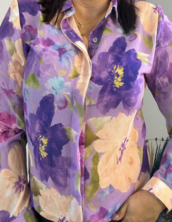 Πουκάμισο floral με ωραία έντονα χρώματα 