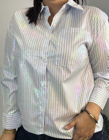 Πουκάμισο Lumina με ιριδίζων στοιχεία 