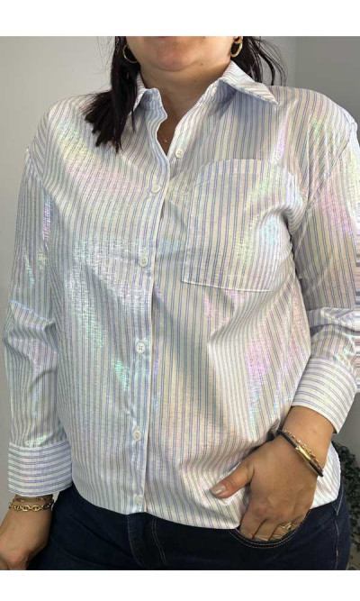 Πουκάμισο Lumina με ιριδίζων στοιχεία 