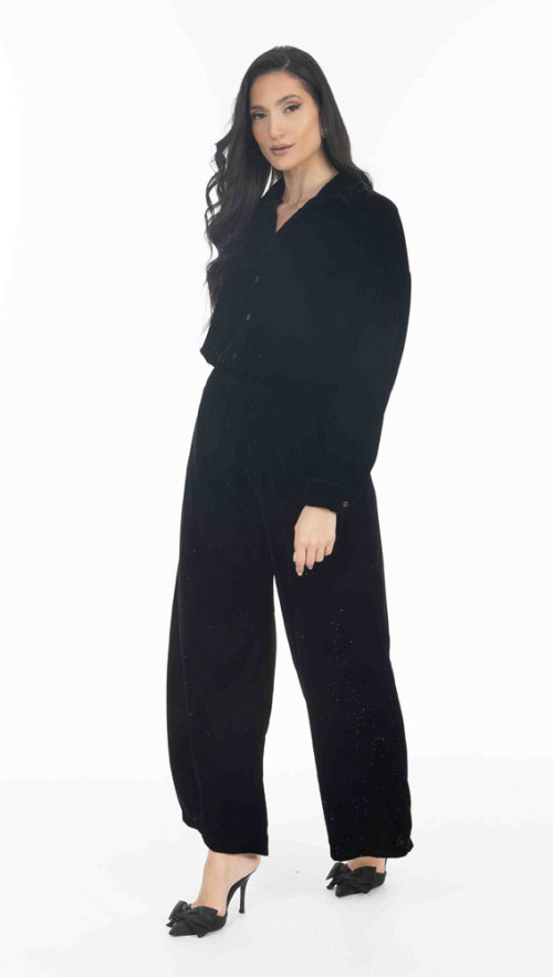 Σετ βελουτέ με ελαφριά γυαλάδα