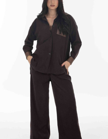 Σετ κοτλέ σε σοκολατί απόχρωση