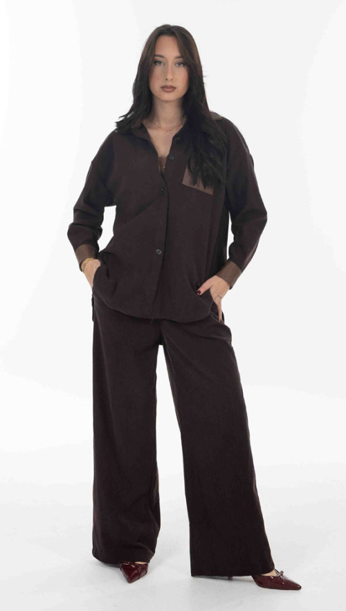 Σετ κοτλέ σε σοκολατί απόχρωση