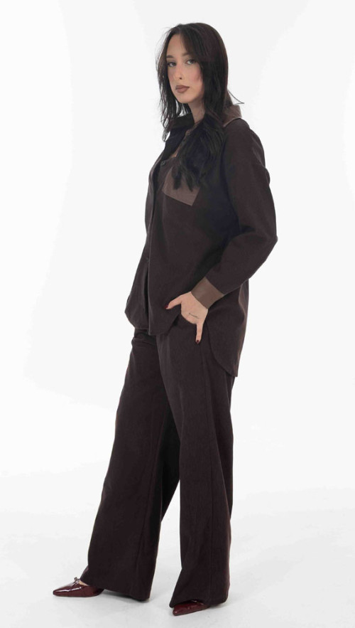 Σετ κοτλέ σε σοκολατί απόχρωση