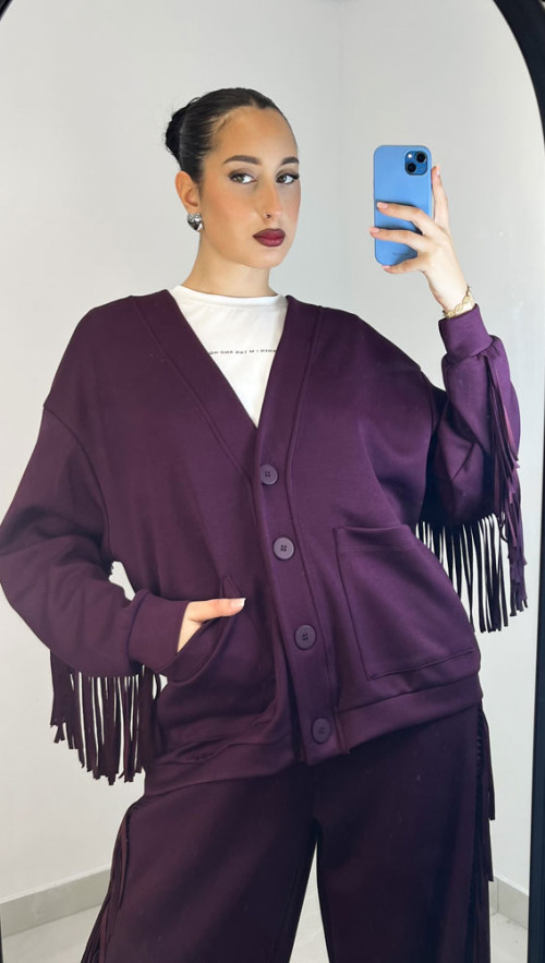 Σετ Lumina μπορντό με κρόσια