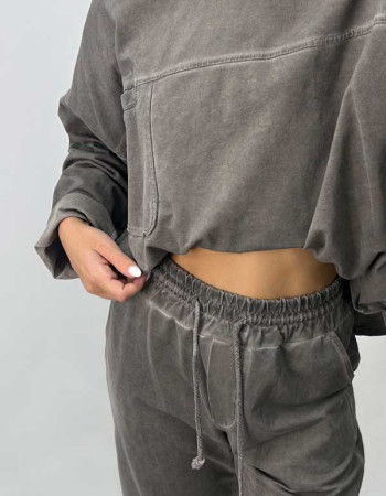 Σετ φόρμα γκρι πετροπλυμένο 